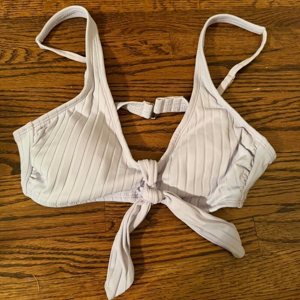 Xhilaration Women's White and Purple Bikini-and-tankini-tops